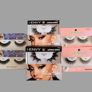 Bundle of 6 sets of False Eyelashes from I*Envy and Broadway NEW Create
